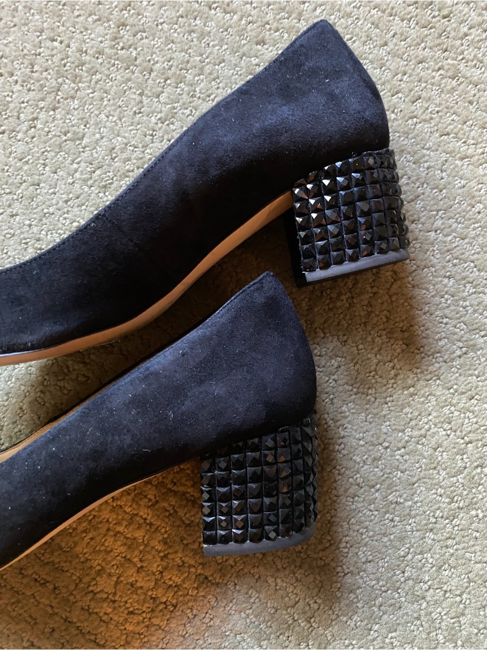 MICHAEL KORS Black Pyramid-Stud Block Heel